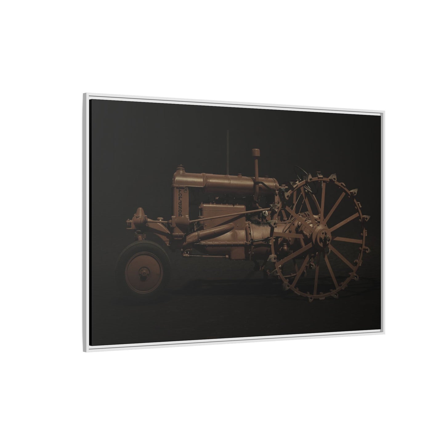 Vintage Ford Fordson Steel Wheel Photo Wall Art on Framed Canvas