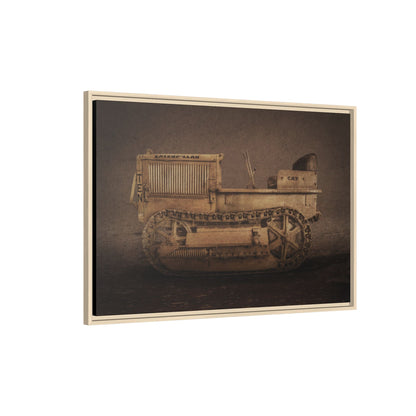 Vintage CAT 10 'TEN' Crawler | Framed Wall Art on Stretched Canvas