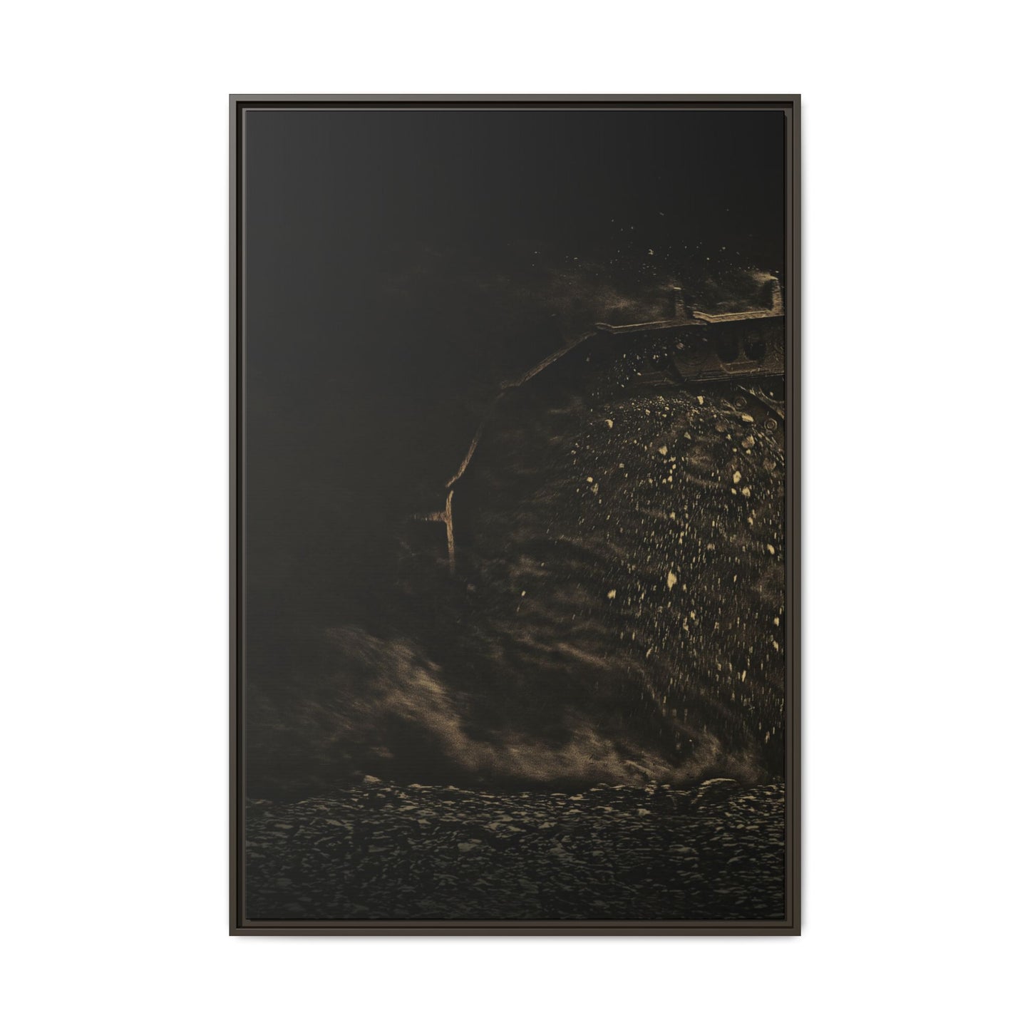Epic Dozer Track Triptych Left | Matte Canvas Print (Framed)