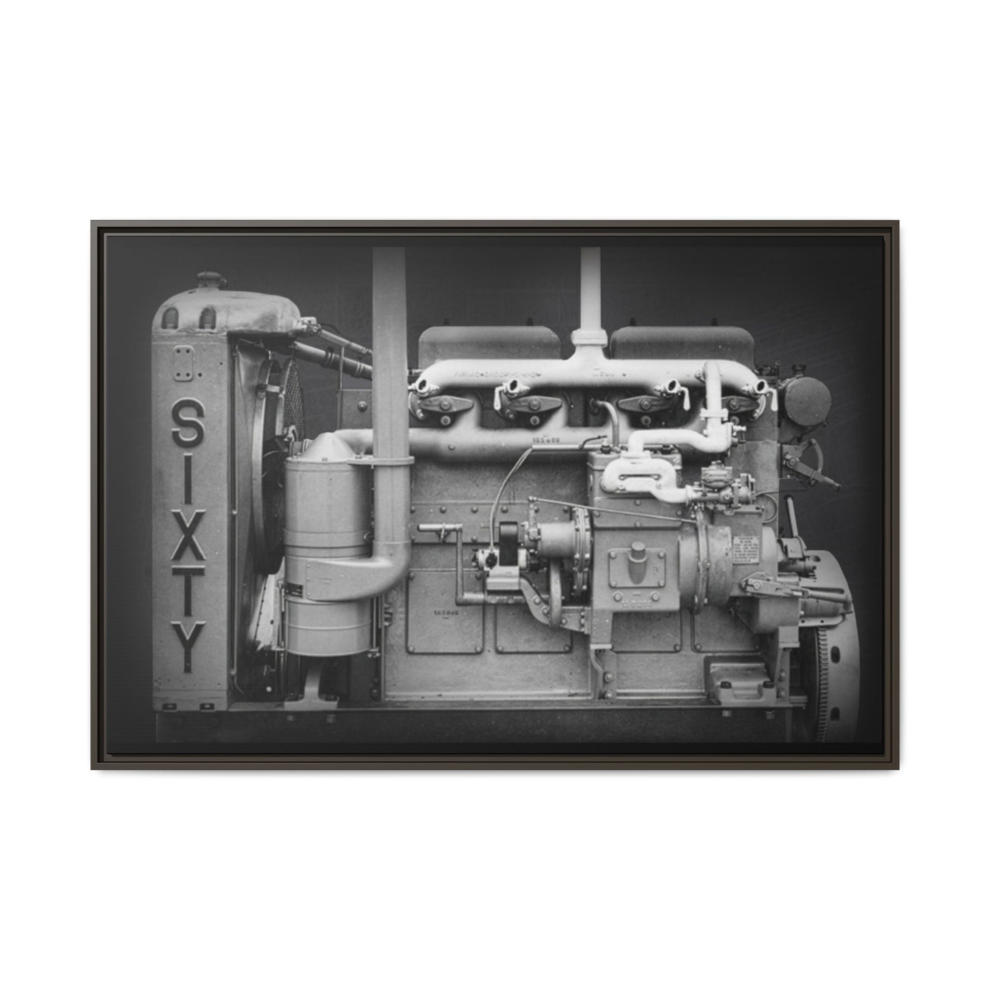 Vintage Caterpillar Power System Sixty Wall Art on Framed Canvas
