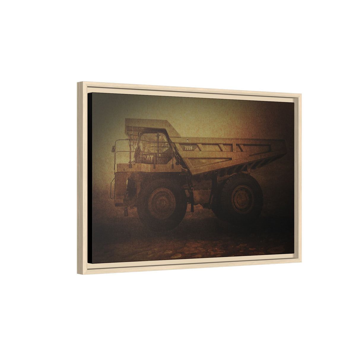 Big Wheel 777 Hauler Framed Wall Art on Stretched Canvas