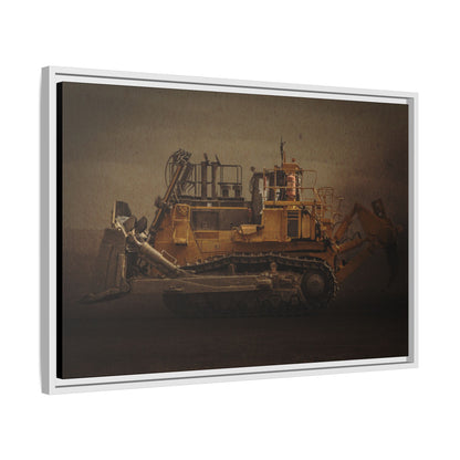 Big Komatsu Dozer | Framed Wall Art on Stretched Canvas