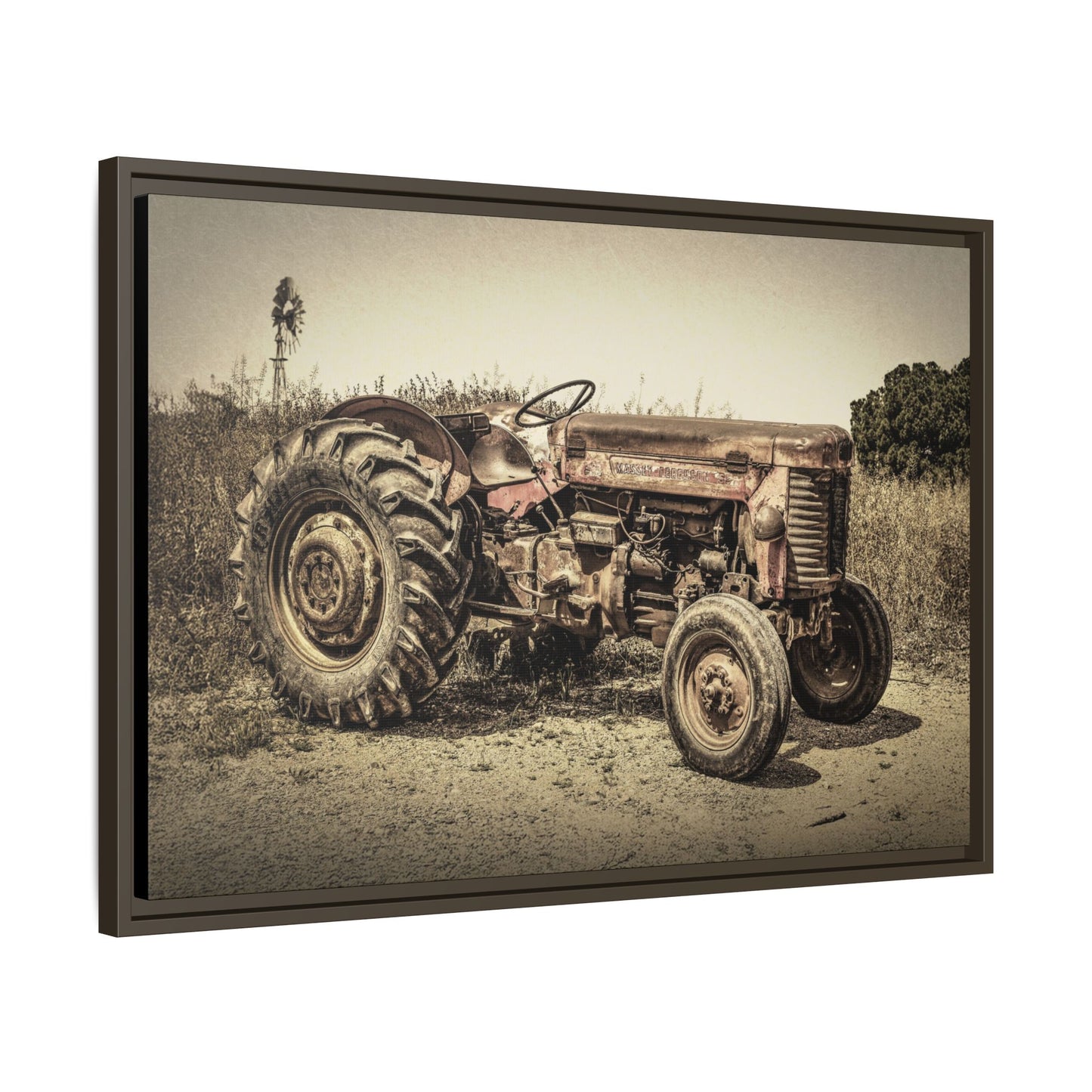 Vintage Massey Ferguson MF 35 - Framed Wall Art on Canvas