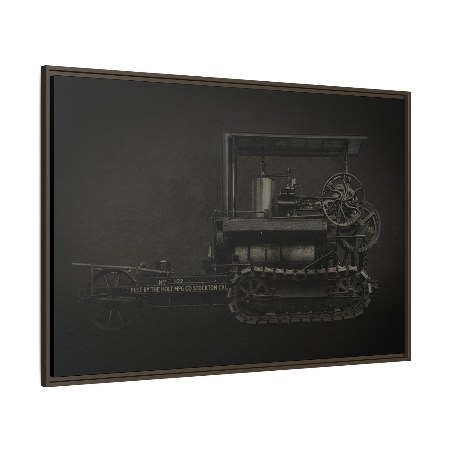 Vintage Holt Crawler Photo Wall Art on Canvas | Industrial Artwork