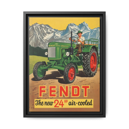 Vintage Fendt Air Cooled 24 Advertisement- Vintage Wall Art on Framed Canvas