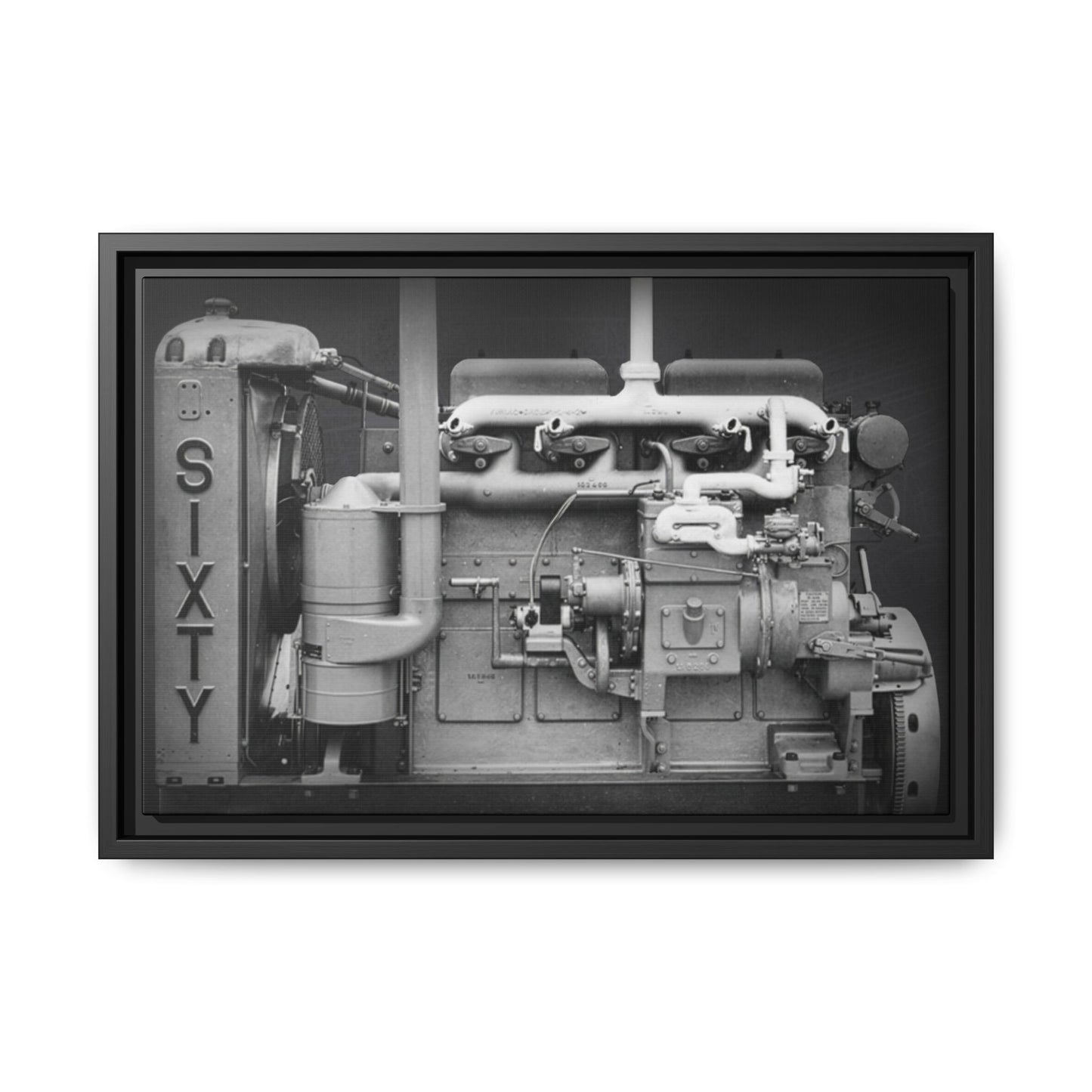 Vintage Caterpillar Power System Sixty Wall Art on Framed Canvas