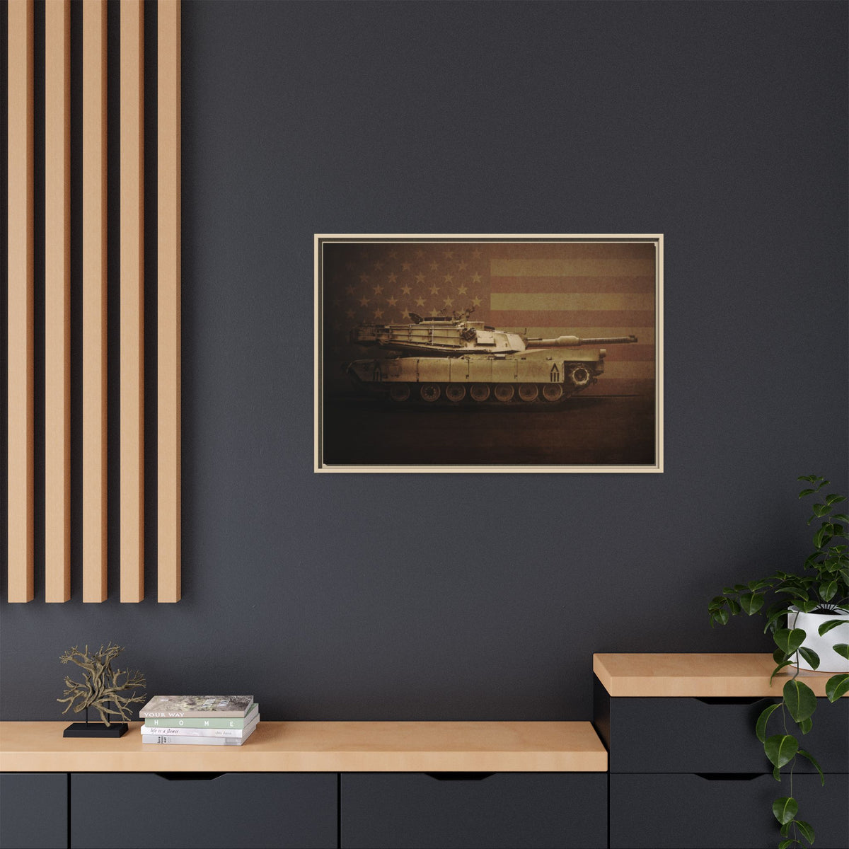 Abrams M1 Tank | Framed Wall Art on Stretched Canvas