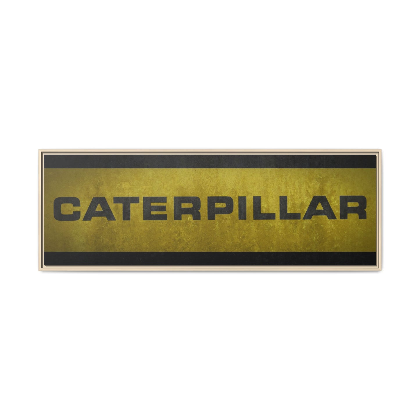 Big Yellow Vintage Lettering | Framed Canvas Wall Art
