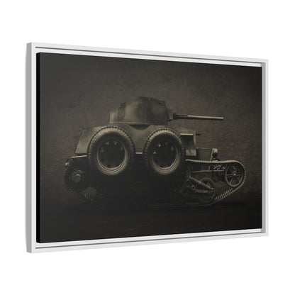Vintage WWII  Schofield Tank Photo Art on Framed Canvas