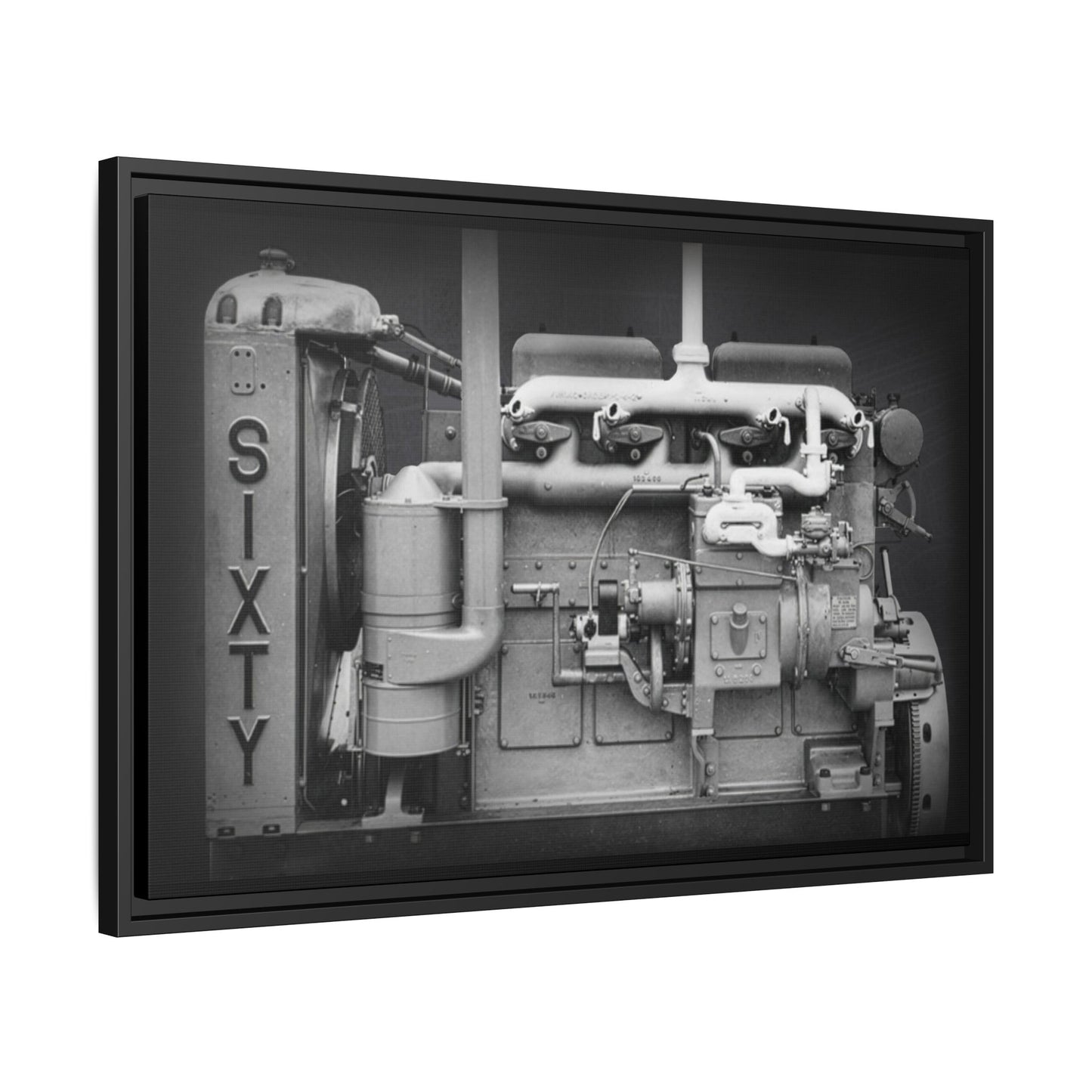 Vintage Caterpillar Power System Sixty Wall Art on Framed Canvas