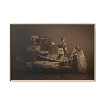 Classic D10T Dozer | Framed Wall Art on Stretched Canvas