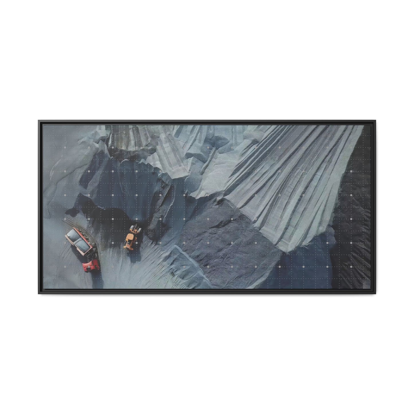 Drone Photo Job Site - Earth Moving - Photo Art on Framed Canvas