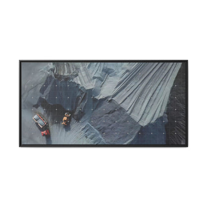 Drone Photo Job Site - Earth Moving - Photo Art on Framed Canvas