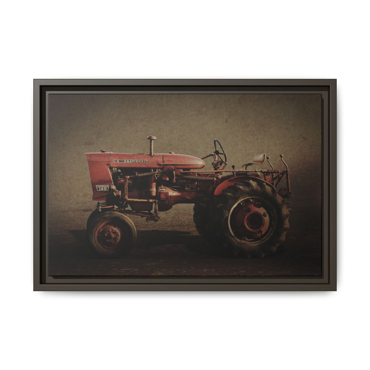 Vintage Farmall Model 140 Tractor | Framed Wall Art on Stretched Canvas