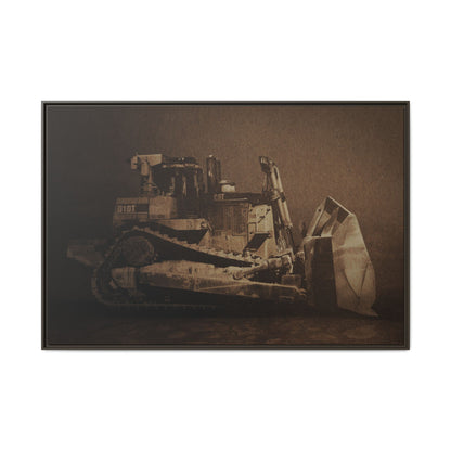 Classic D10T Dozer | Framed Wall Art on Stretched Canvas