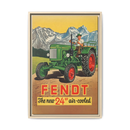 Vintage Fendt Air Cooled 24 Advertisement- Vintage Wall Art on Framed Canvas