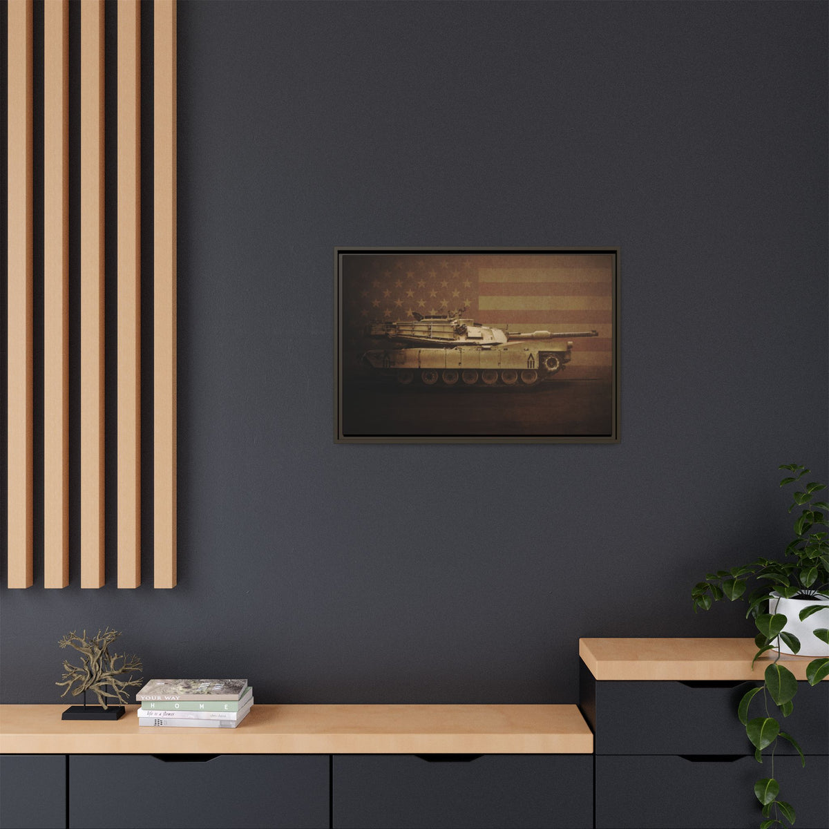 Abrams M1 Tank | Framed Wall Art on Stretched Canvas