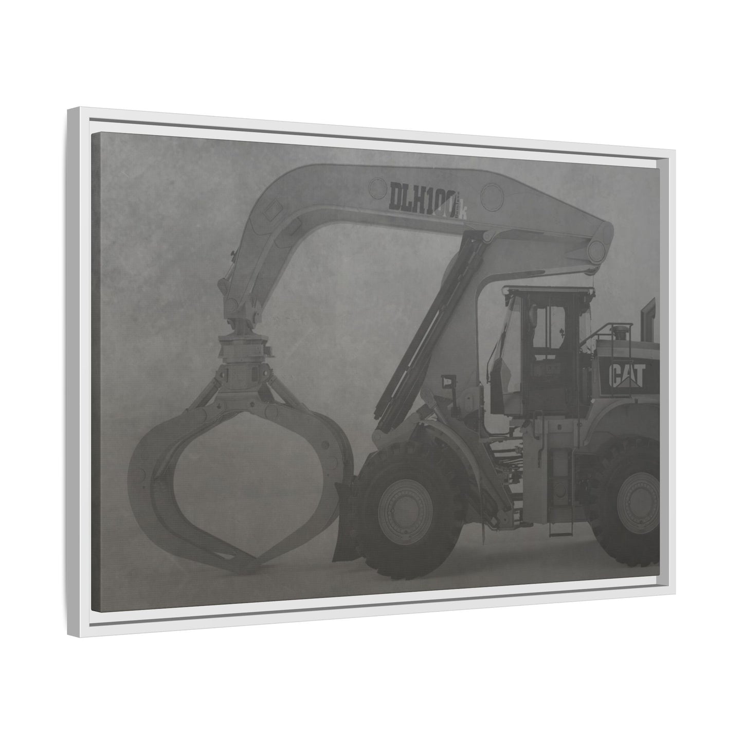 Wheel Loader with Grapple Side View | Framed Photo Wall Art on Canvas