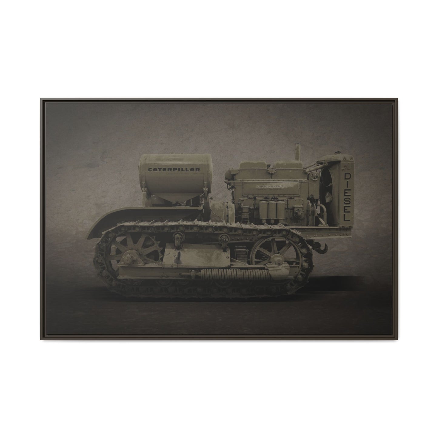 Vintage 60 'Diesel' Crawler | Framed Photo Wall Art on Canvas