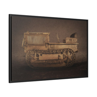Vintage CAT 10 'TEN' Crawler | Framed Wall Art on Stretched Canvas