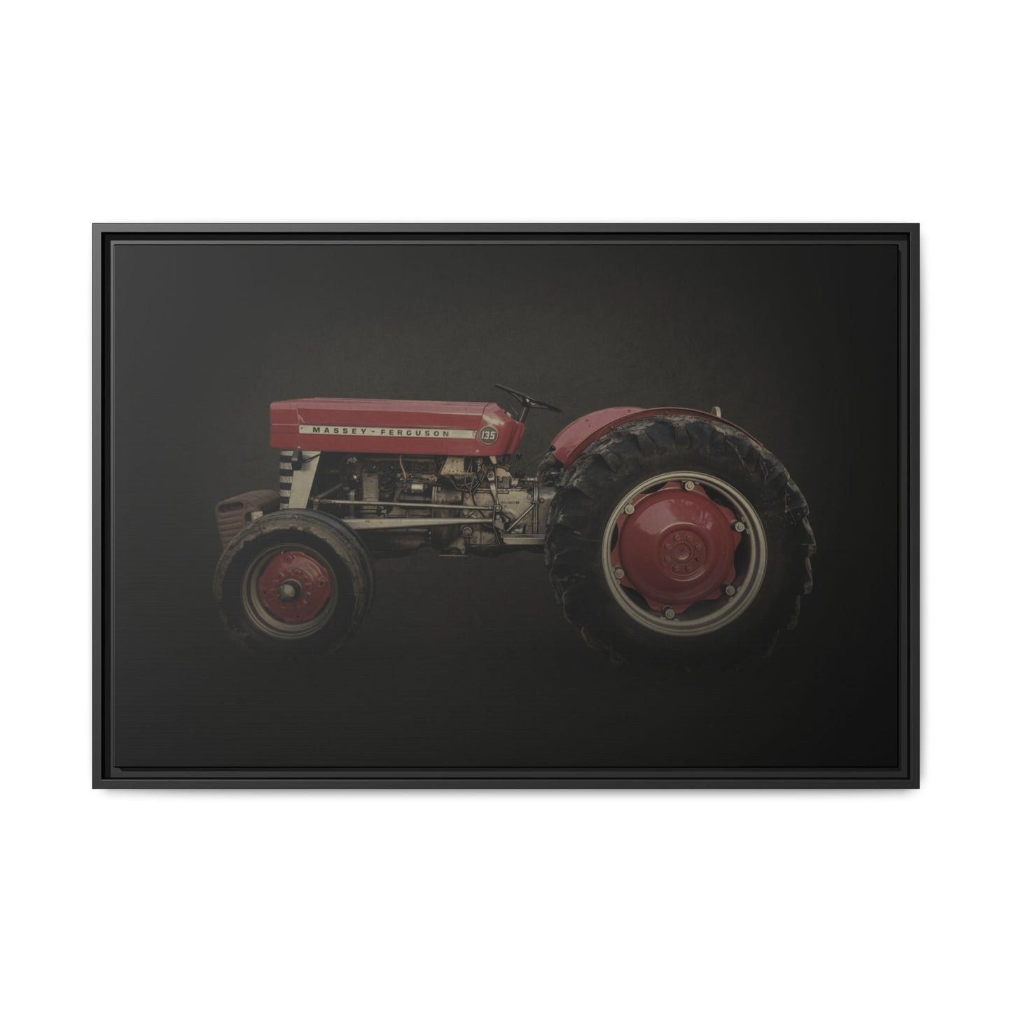 Classic Massey 135 Vintage Photo Wall Art on Stretched Canvas