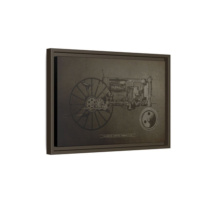 Vintage Farmall F-12 Mechanical Drawing | Framed Wall Art on Canvas