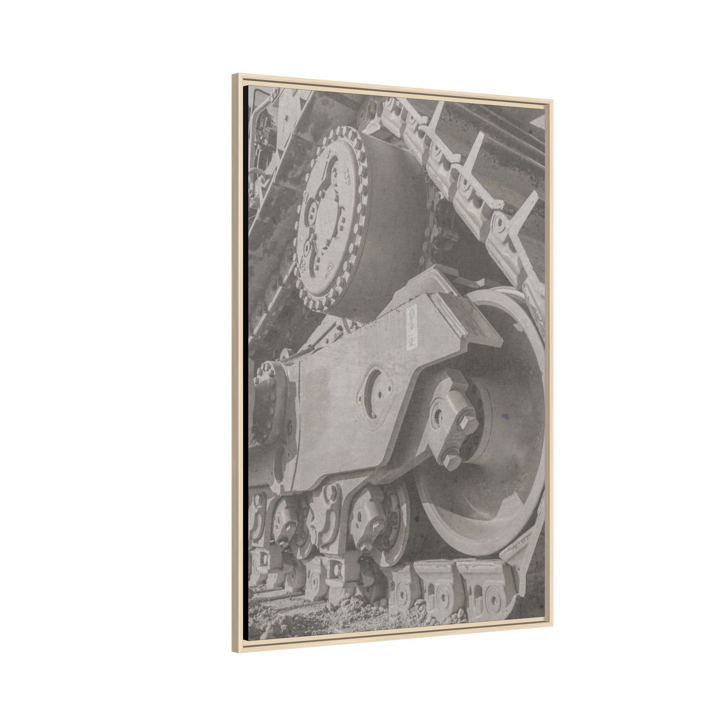 Epic D8 Dozer Triptych | Light Gray | Center Panel | Jondo | Matte Canvas Print (Framed)