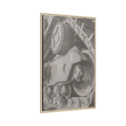 Epic D8 Dozer Triptych | Light Gray | Center Panel | Jondo | Matte Canvas Print (Framed)