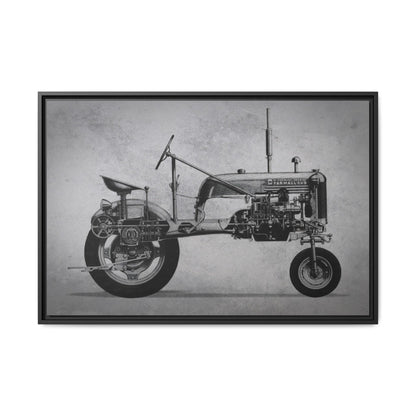 Vintage Farmall Pony Cutaway Drawing | Framed Wall Art on Canvas