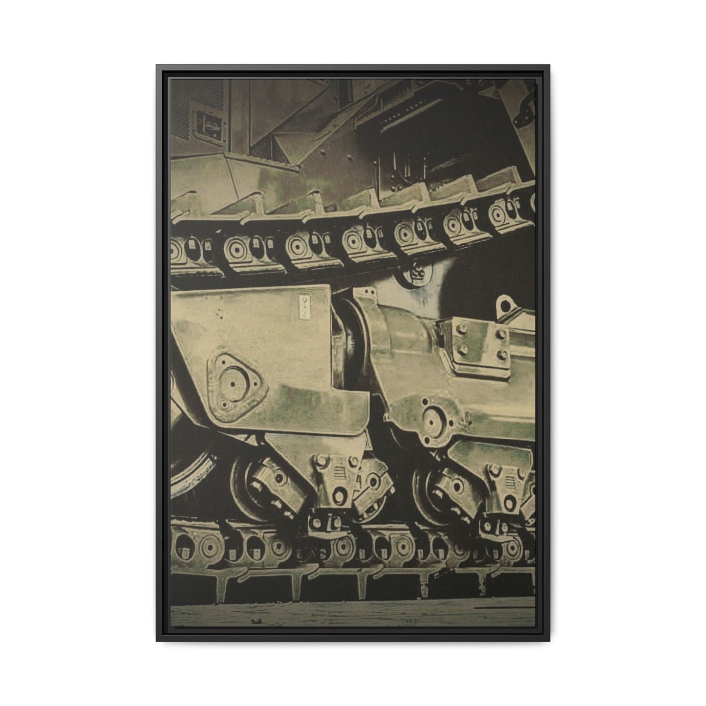 D11 Track Action | Triptych | Center Panel | Framed