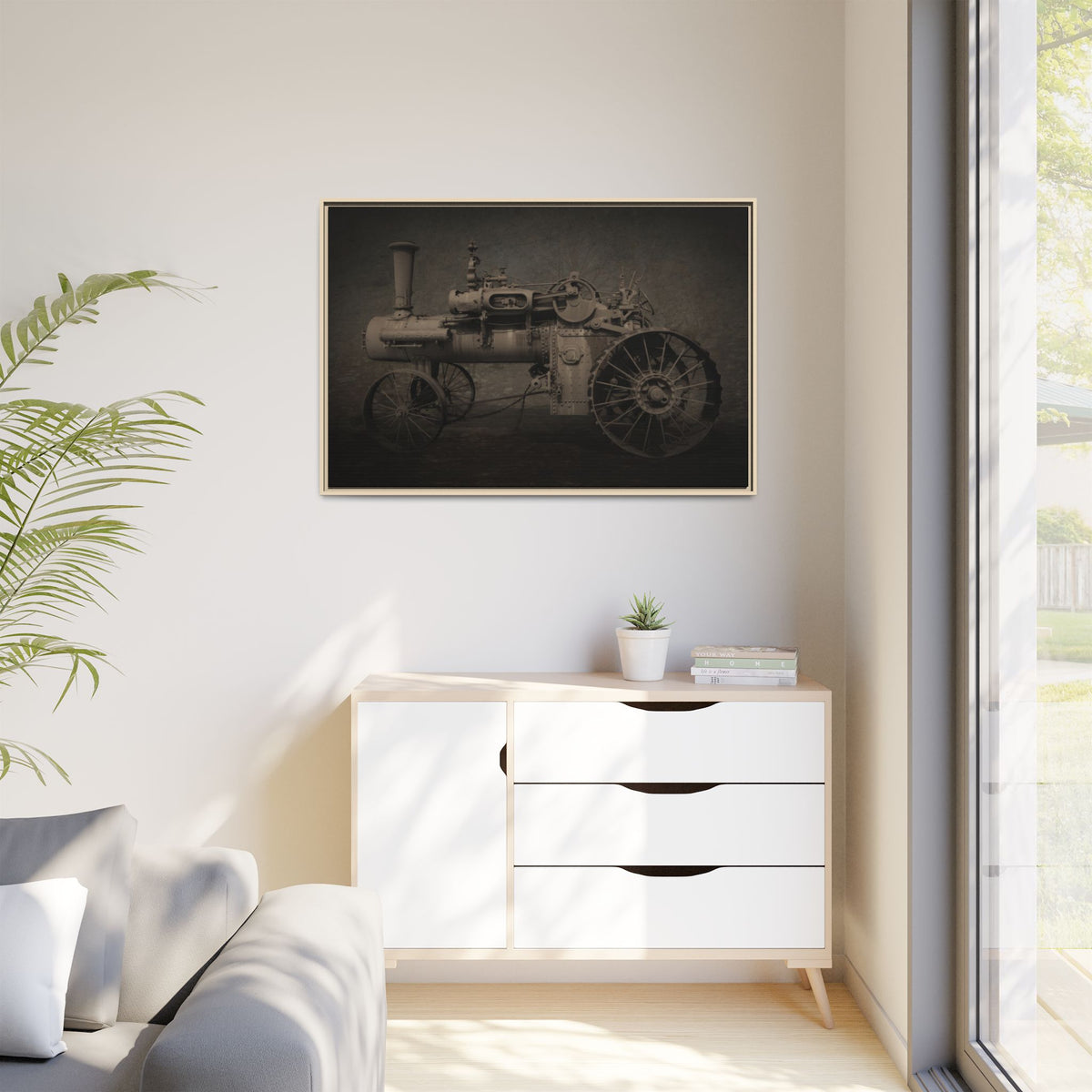 Vintage CASE 65 HP Tractor Photo Wall Art on Canvas