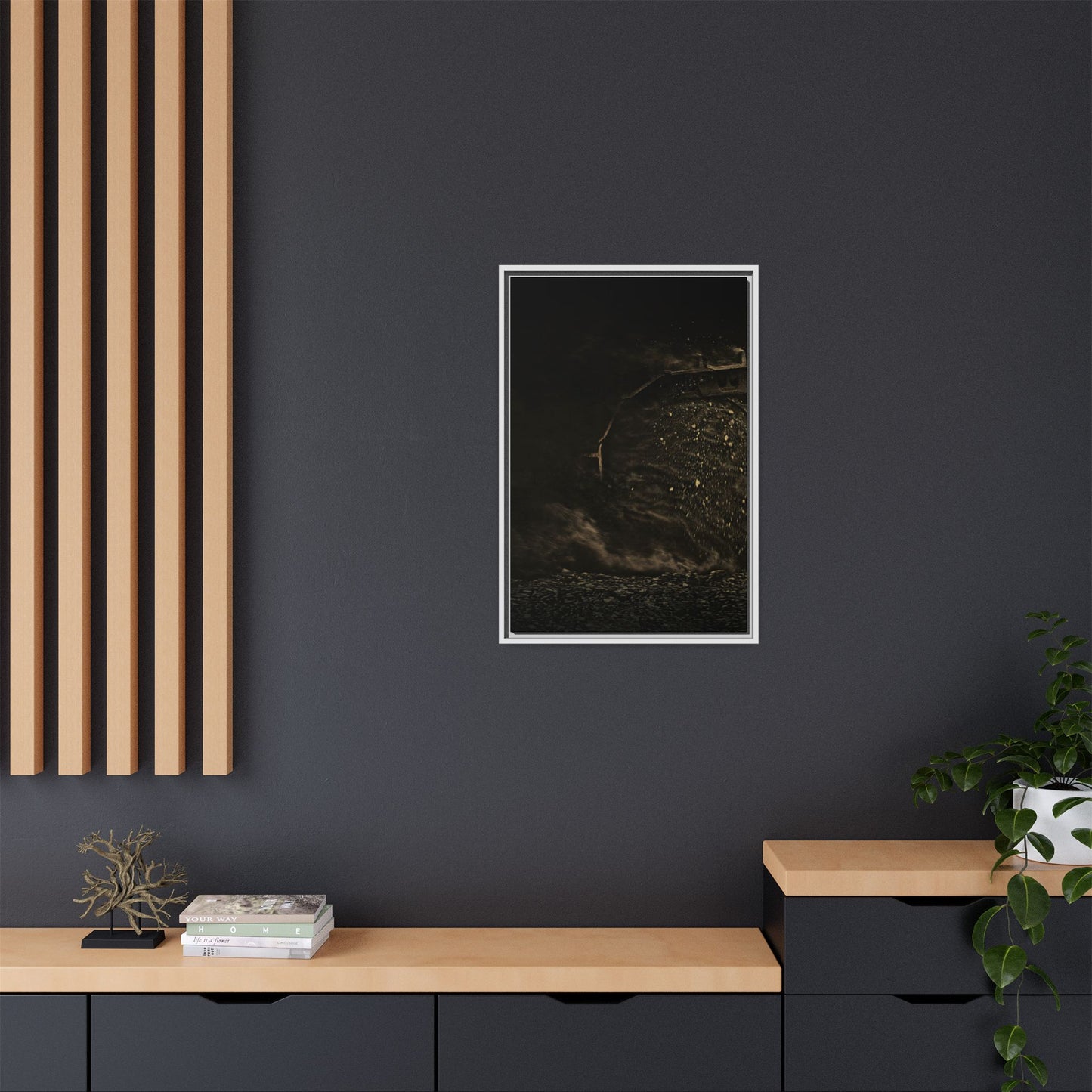 Epic Dozer Track Triptych Left | Matte Canvas Print (Framed)