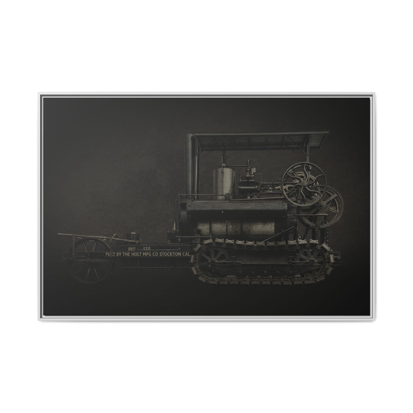 Vintage Holt Crawler Photo Wall Art on Canvas | Industrial Artwork