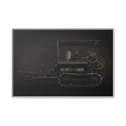 Vintage Holt Crawler Photo Wall Art on Canvas | Industrial Artwork