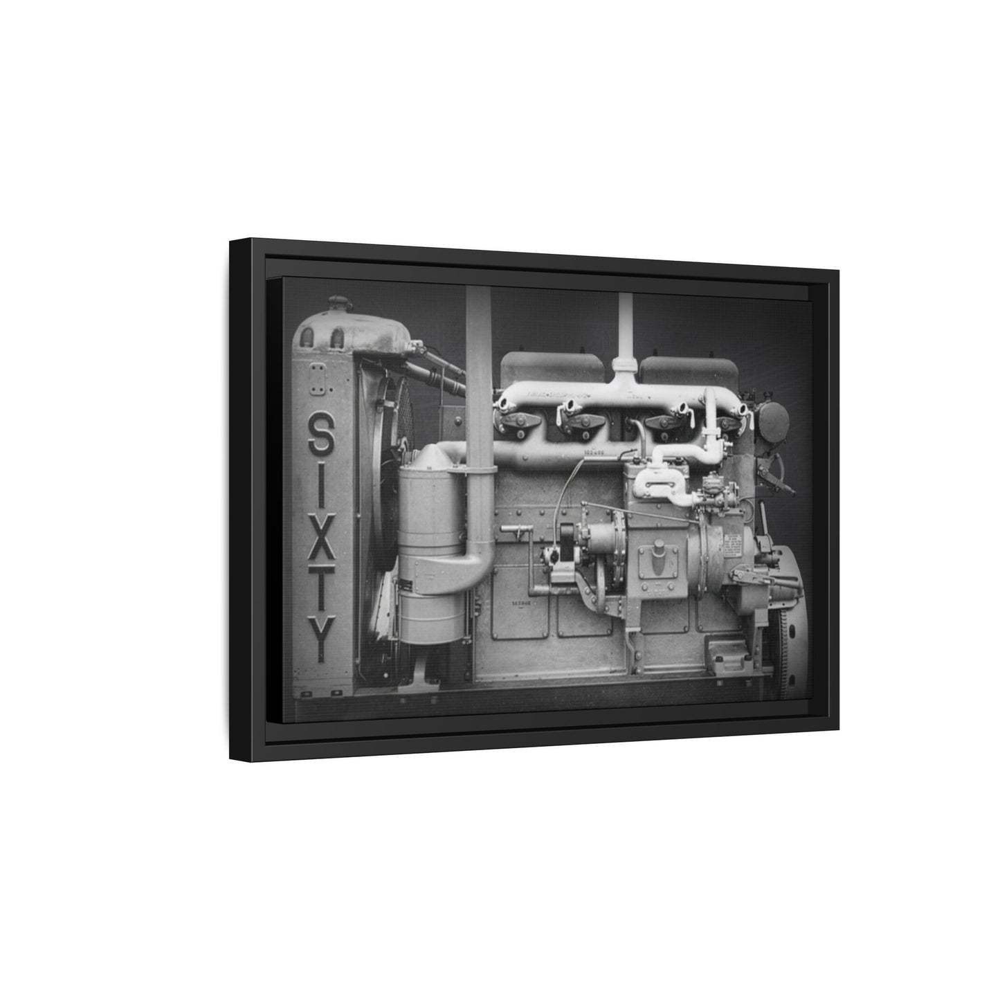 Vintage Caterpillar Power System Sixty Wall Art on Framed Canvas