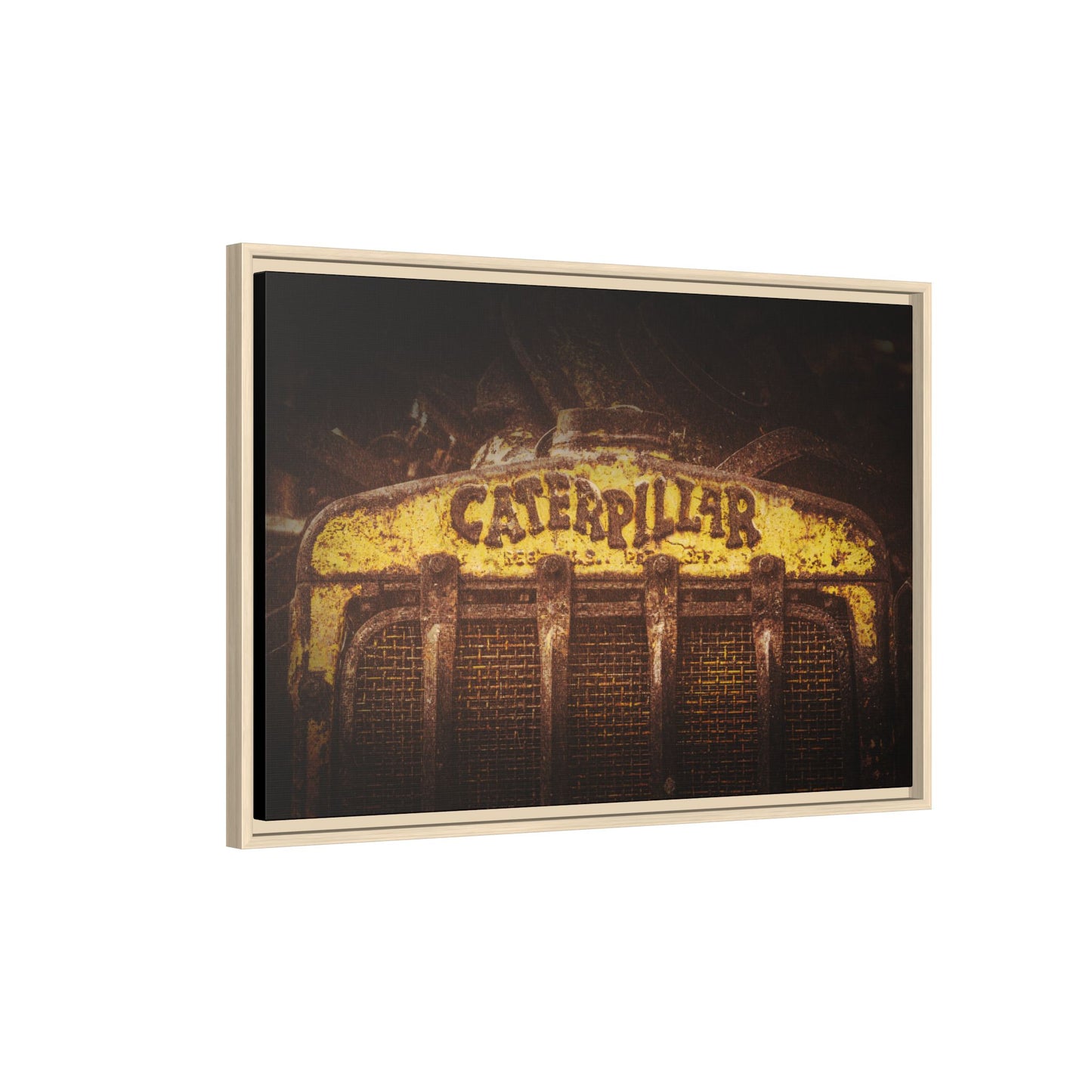Weathered & Worn Vintage Crawler Grill | Framed Wall Art on Stretched Canvas
