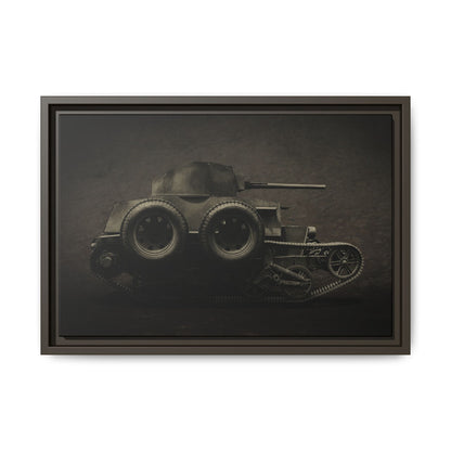 Vintage WWII  Schofield Tank Photo Art on Framed Canvas