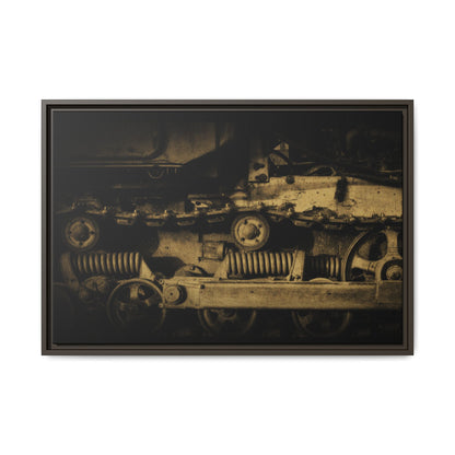 Dramatic Crawler Tracks | Framed Wall Art on Stretched Canvas