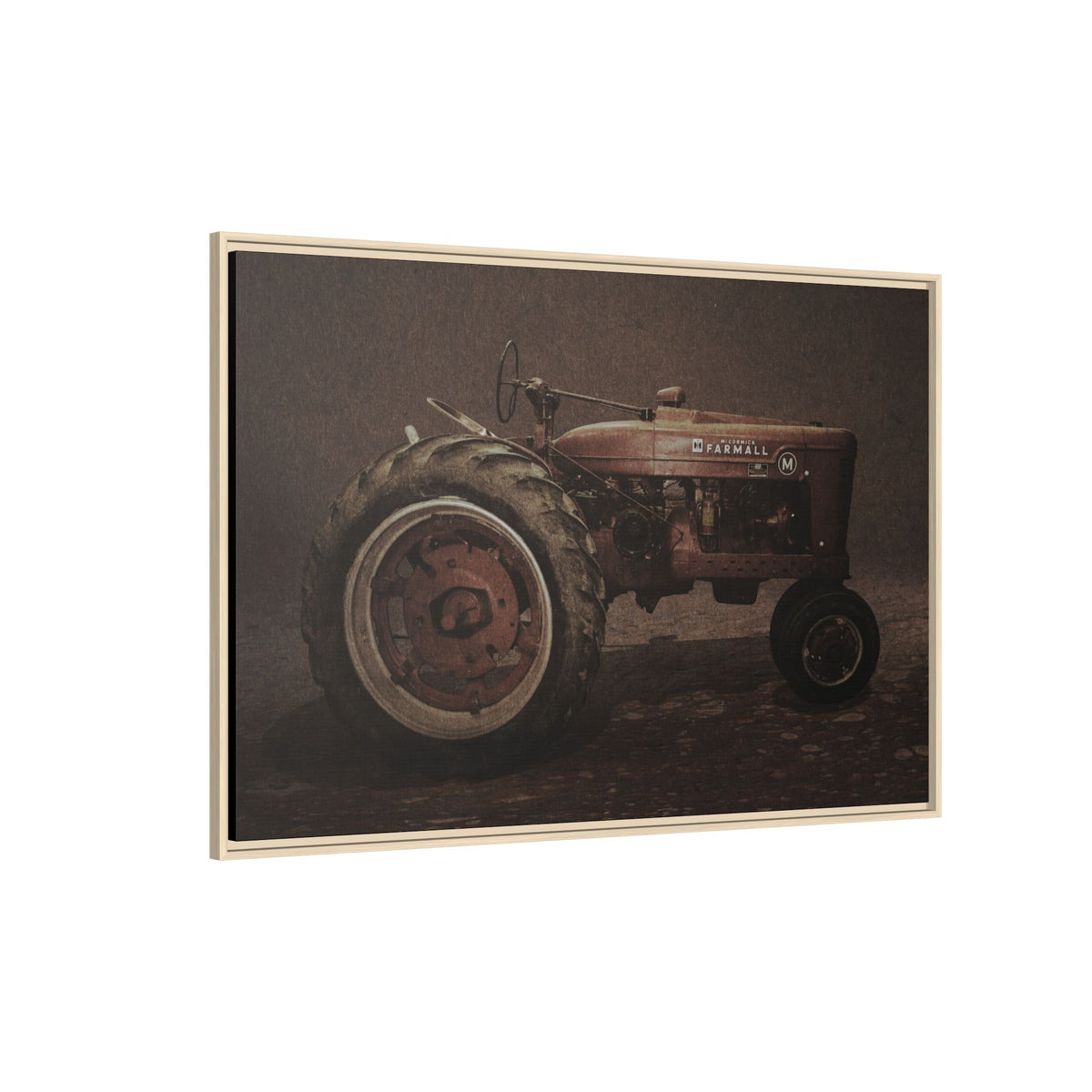 Vintage Farmall M Tractor | Framed Wall Art on Stretched Canvas