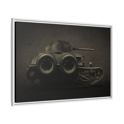 Vintage WWII  Schofield Tank Photo Art on Framed Canvas