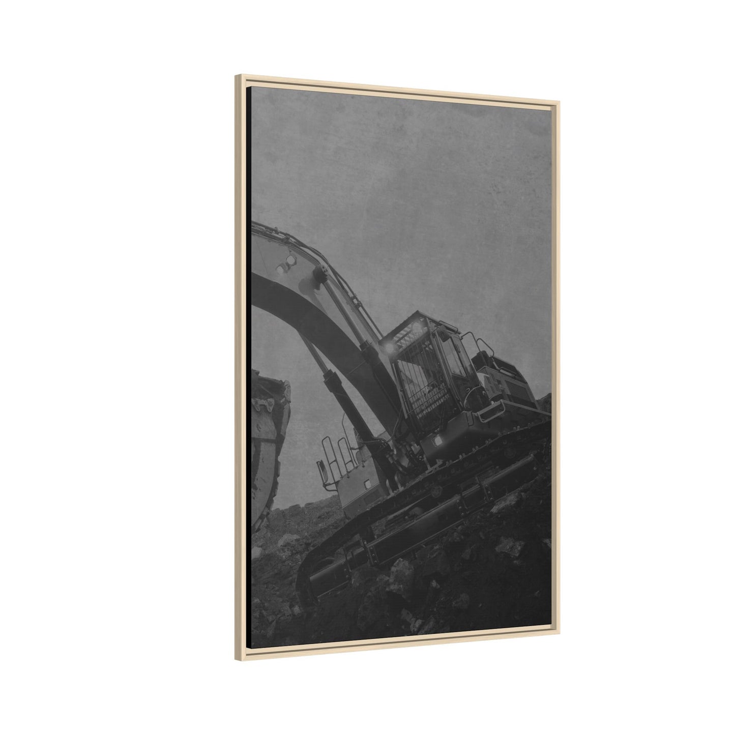 Copy of Excavator Triptych Center Jondo | Matte Canvas Print (Framed)