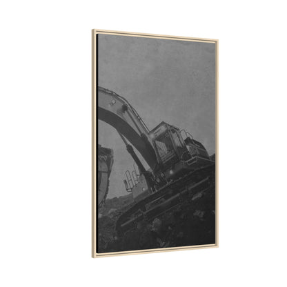 Copy of Excavator Triptych Center Jondo | Matte Canvas Print (Framed)