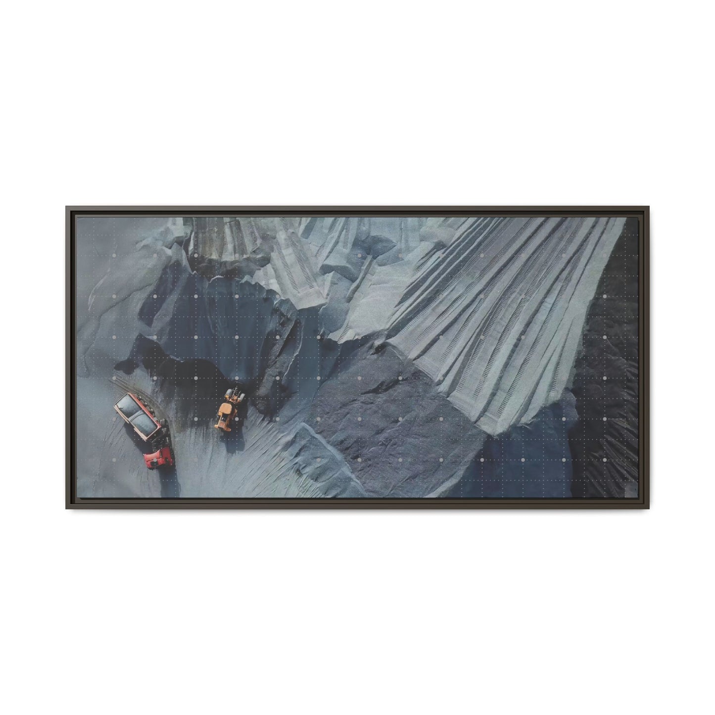 Drone Photo Job Site - Earth Moving - Photo Art on Framed Canvas