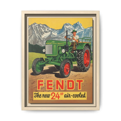 Vintage Fendt Air Cooled 24 Advertisement- Vintage Wall Art on Framed Canvas