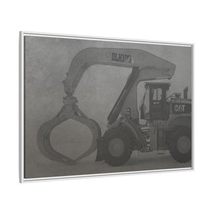 Wheel Loader with Grapple Side View | Framed Photo Wall Art on Canvas