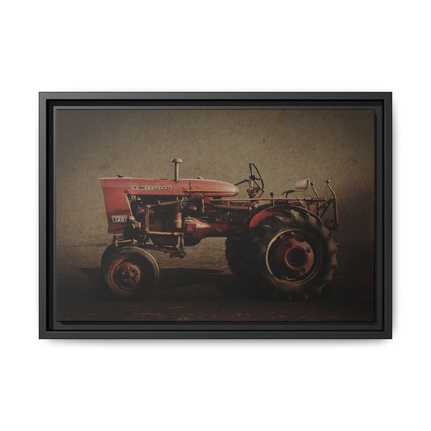Vintage Farmall Model 140 Tractor | Framed Wall Art on Stretched Canvas