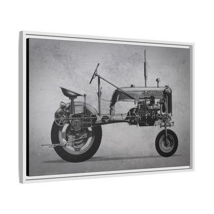 Vintage Farmall Pony Cutaway Drawing | Framed Wall Art on Canvas
