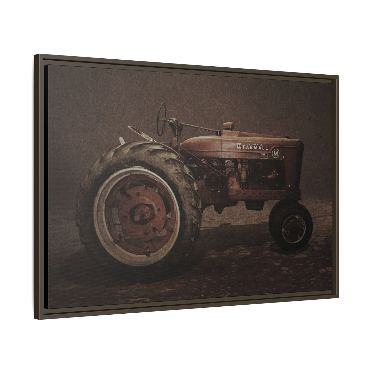 Vintage Farmall M Tractor | Framed Wall Art on Stretched Canvas