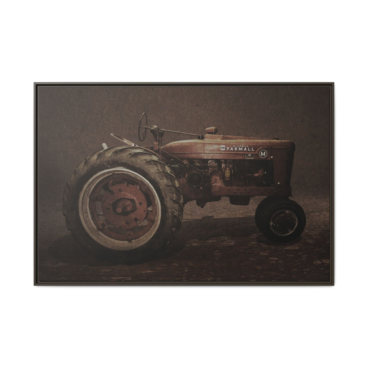 Vintage Farmall M Tractor | Framed Wall Art on Stretched Canvas