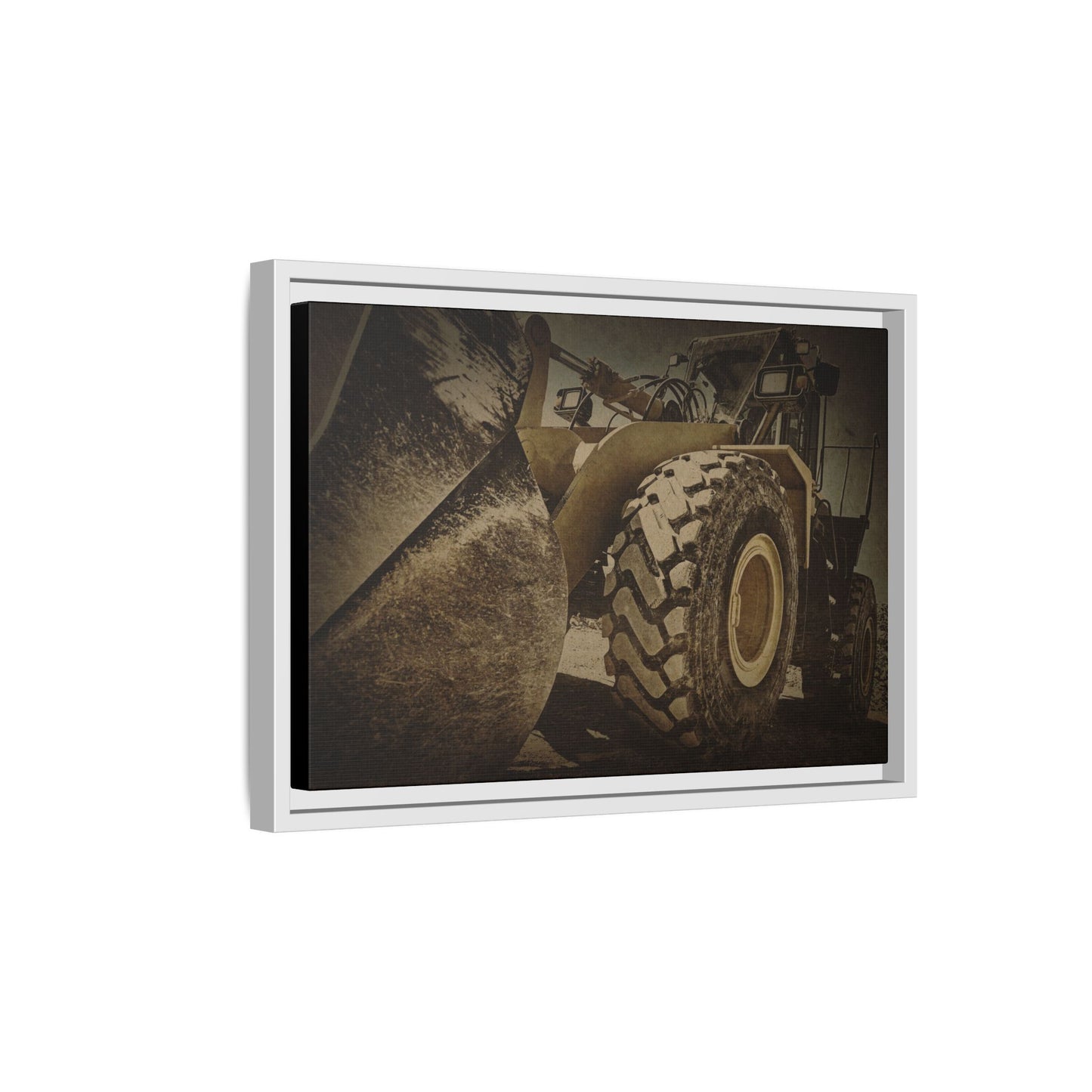 Big Bucket Loader | Framed Wall Art on Stretched Canvas